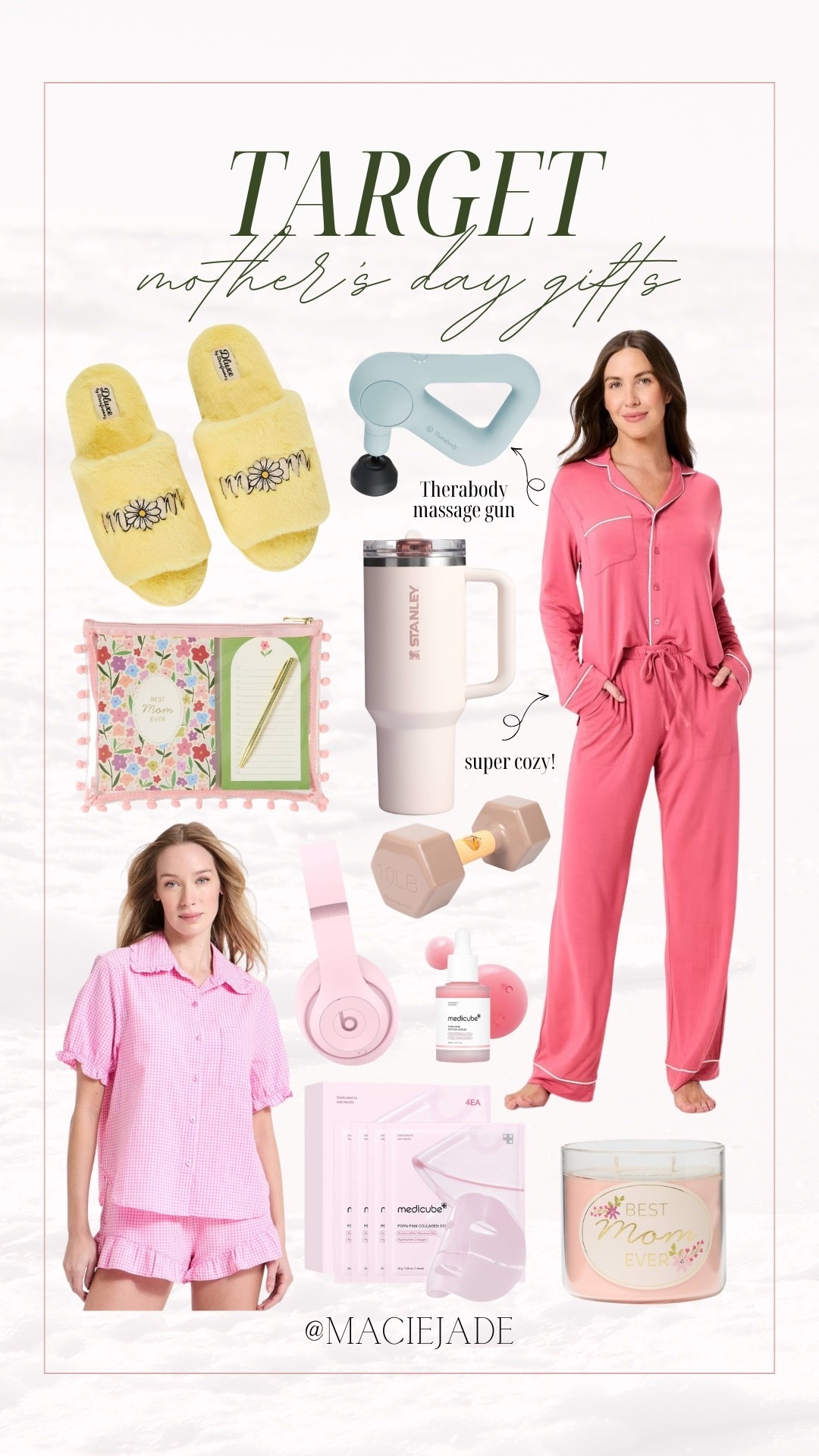 I found the cutest Mother’s Day gift ideas from Target 💝 the pajamas are so cute and cozy! ☁️

Target finds, target find, Mother’s Day gifts, gifts for mom, gifts for moms, cozy gifts, mom gifts, Mother’s Day gift, gift ideas, affordable gifts, target gifts, beauty gifts, pajama sets, Stanley, self care gifts 

#LTKMothersDay #LTKmomlife #LTKselfcare
