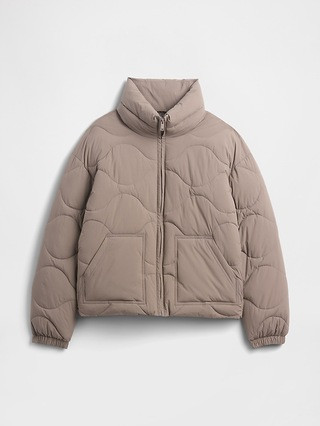 Relaxed Quilted Nylon Jacket | Gap Factory