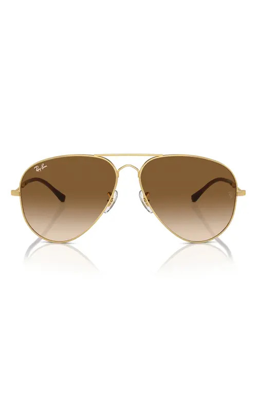 Ray-Ban Old Aviator 58mm Gradient Sunglasses in Gold Flash at Nordstrom | Nordstrom