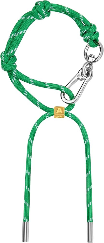 Floramos Cute Initials Charm Rope Keychain for Women Men Carabiner Knot Lanyard Keyring, Charms f... | Amazon (CA)