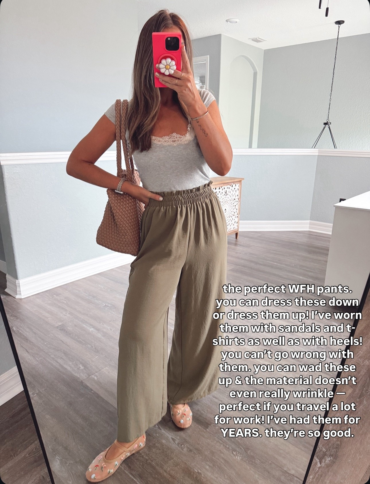 XS tee / small pants. If you need an amazing pair of work pants you can also wear comfy, these are it!!!!

Teacher outfit
Business casual
Travel outfit
Work from home 