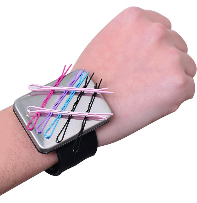 Magnetic Silicone Wrist Strap Bracelet to Hold Metal Bobby Pins and Clips in Easy Reach | Amazon (US)