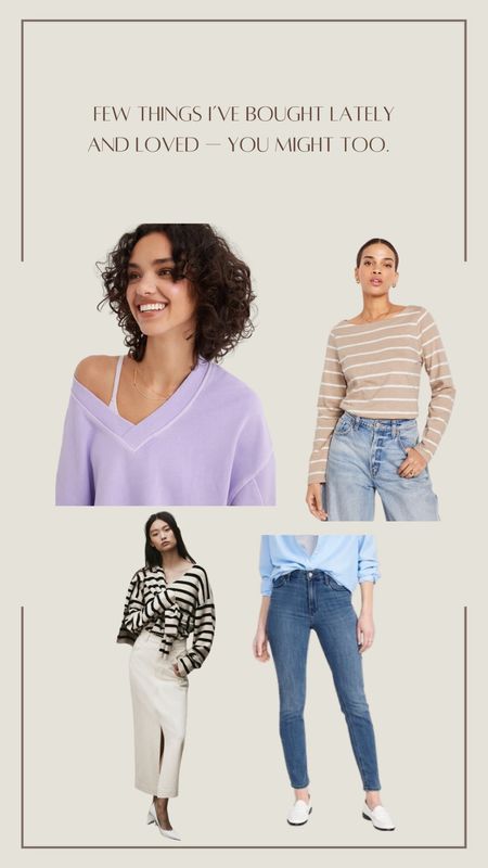 Obsessed with all these things. That black striped sweater is perfection  

#LTKfindsunder50 #LTKstyletip #LTKplussize