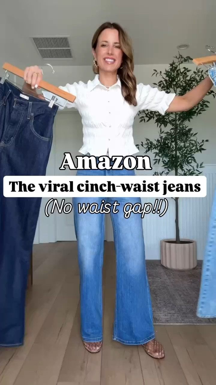 Amazon Levi waist jeans that eliminate the waist gap! Wearing sz 24 in color ‘invested indigo and ‘reign of the rinse’. Perfect for date night + the office + a concert, etc. runs a little long - I need a heel with these and I am 5’3. Date night outfit. Spring outfit. Summer outfit. Concert outfit. Elevated casual. Vacation outfit. Travel outfit.

#LTKootd #LTKgrwm #LTKPetite