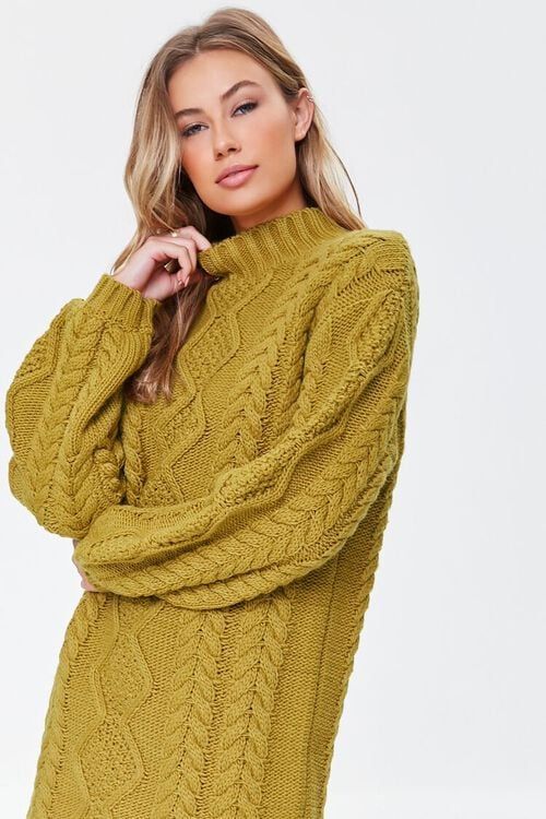 Cable Knit Sweater Mini Dress | Forever 21 (US)