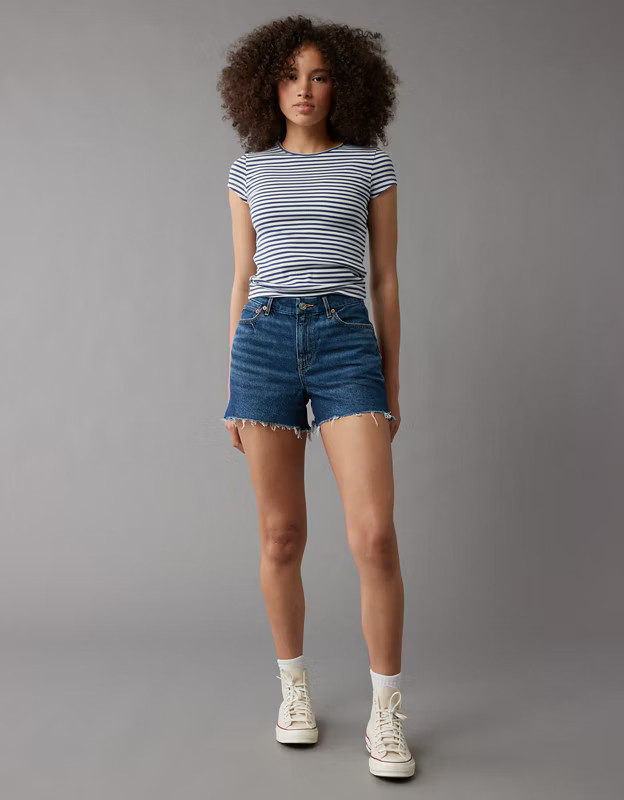 AE Strigid Curvy Super High-Waisted Relaxed Short | American Eagle Outfitters (US & CA)