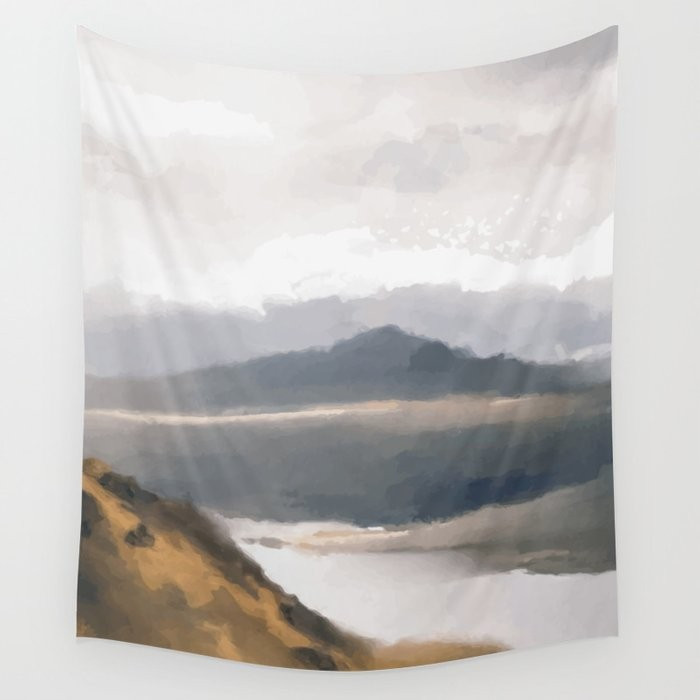 Watercolor Landscape 2 Wall Tapestry by Andreas12 | Society6