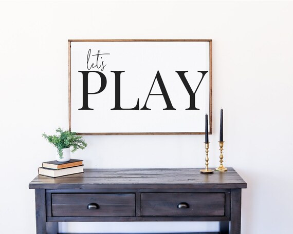 Let's Play Sign  Playroom Wall Decor  Farmhouse Kids | Etsy | Etsy (US)