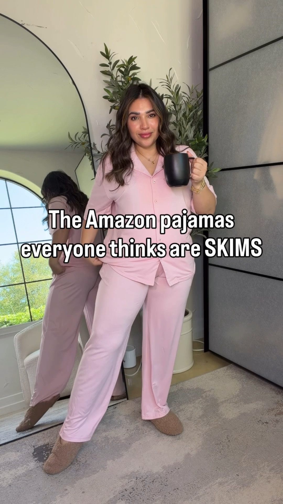 These are so soft, so comfy, and honestly look like the kind of pajamas everyone thinks are a REALLY popular brand🤍 

Wearing a size M and love how cozy and flattering they feel for lounging, slow mornings, and bedtime. 

#LTKStyle #LTKFinds #LTKHome #PajamaStyle #CozyStyle #LoungewearLook #SoftAndComfy #AmazonFinds #NeutralStyle #EverydayFavorites