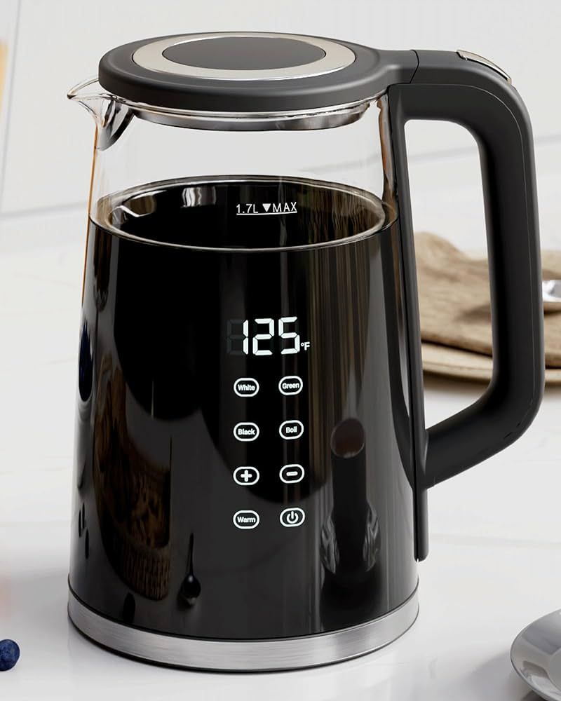 Veken Electric Tea Kettle, BPA Free, 1.7 Liter/ 1500W Hot Water Boiler Heater Pot, Digital Displa... | Amazon (US)