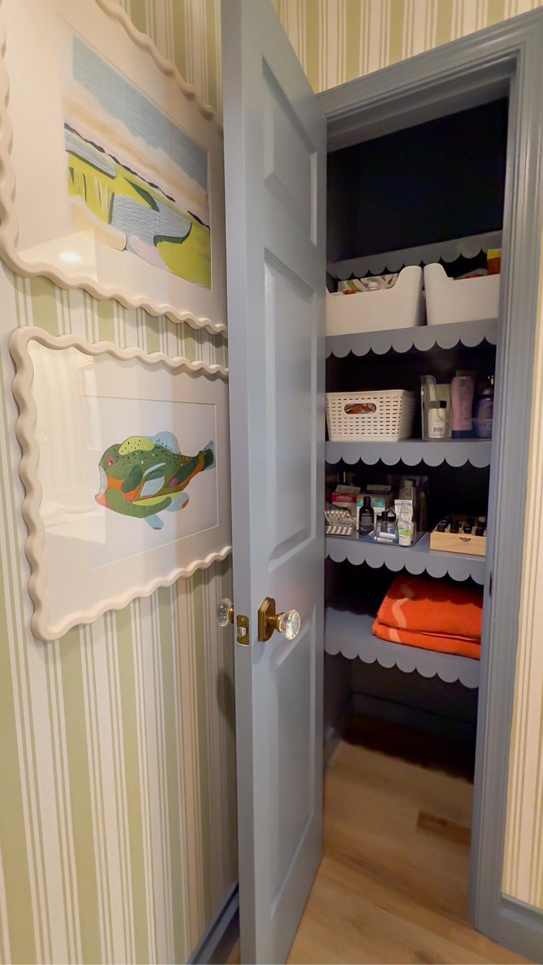 No 5% club over here! 🥳

The bathroom is officially complete and we’re moving on to bigger and YES even better projects! 

But first, we need to complete one I started last year but got too pregnant to finish…any guesses?!

Paint Info: 
Walls - Cooking Apple Green by @farrowandball
Snowbound by @sherwilliams
Trim + Doors - Bracing Blue by SW

#LTKHome #LTKFindsUnder50 #LTKKids