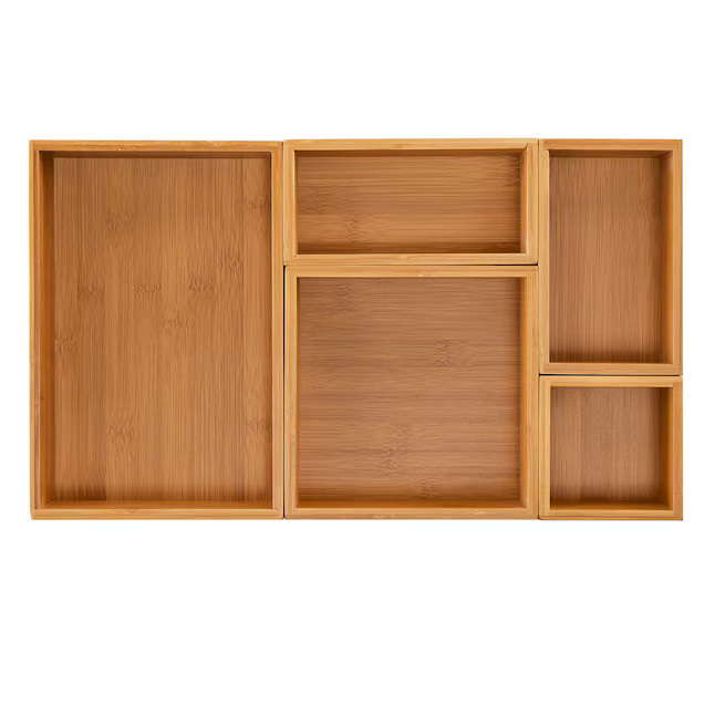 Seville Classics 18-in x 10.5-in Brown Bamboo Wood Drawer organizer Lowes.com | Lowe's