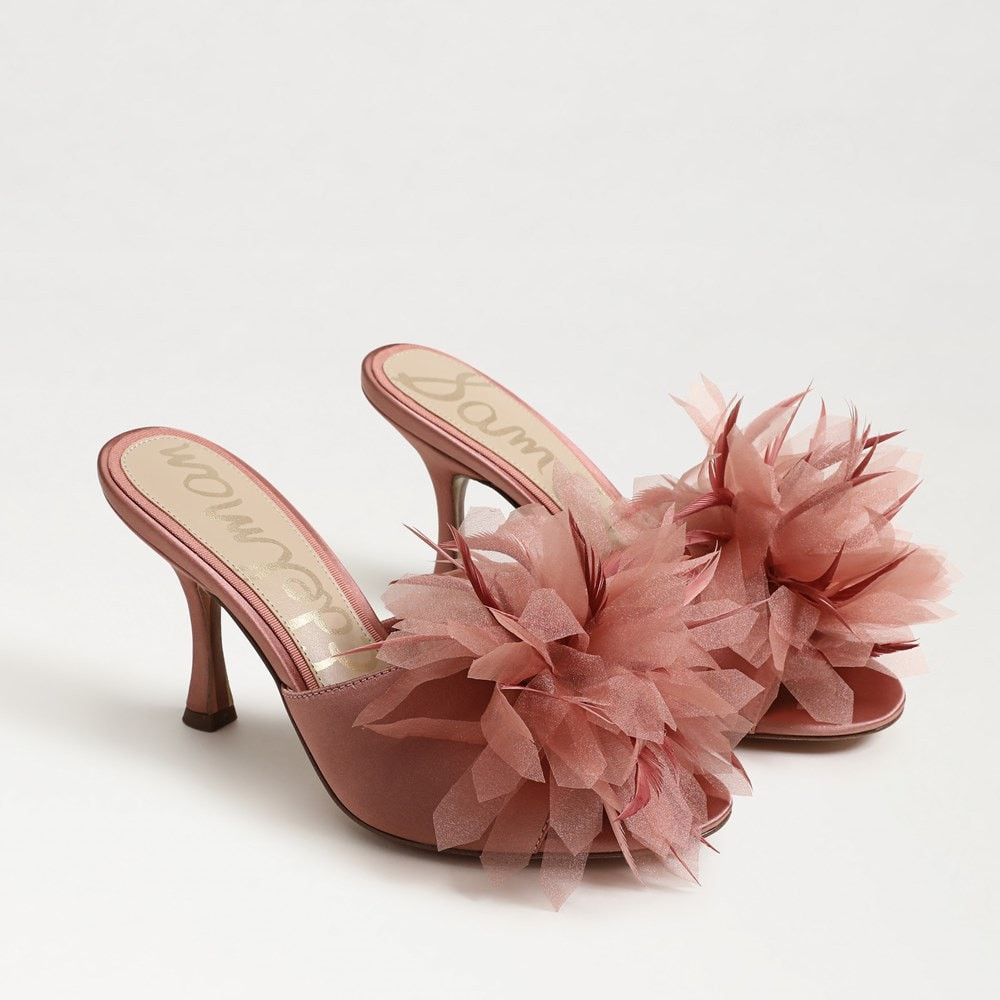 Jace Heel Sandal Winter Peony Satin Fabric | Sam Edelman