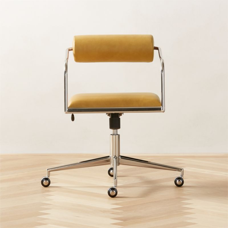 Orsen Modern Saddle Leather Office Chair + Reviews | CB2 | CB2
