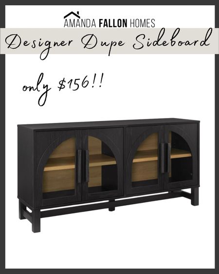 Gorgeous designer dupe sideboard / tv console for only $156!!! Looks so much like the $1800+ versions from Kathy Kuo and Arhaus! Arched sideboard. Arch sideboard. Sideboards. Console tables. Console table. #walmarthome #walmart 

#LTKhome