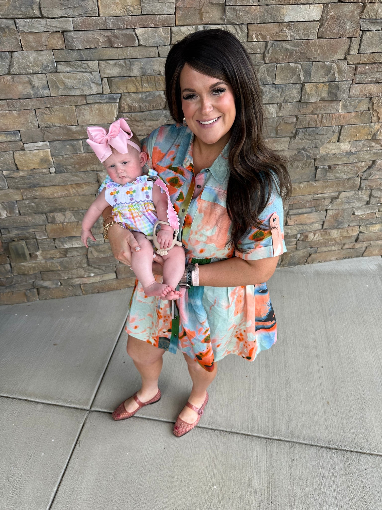 Never not coordinating with my angel girl! 💕 I’m obsessed with this beautiful dress and her sweet bubble with the crosses on it! 

I’m wearing sizes: 
Dress: XL
Jelly sandals: 9

Hunter bell, Anthropologie, poppy kids co, bubble, cross bubble, gingham bubble, baby girl outfit, wee ones bow, pink bow, pink scalloped bow, church outfit, postpartum, new mom, new baby, newborn, infant 

#LTKStyleTip #LTKBaby #LTKFindsUnder100