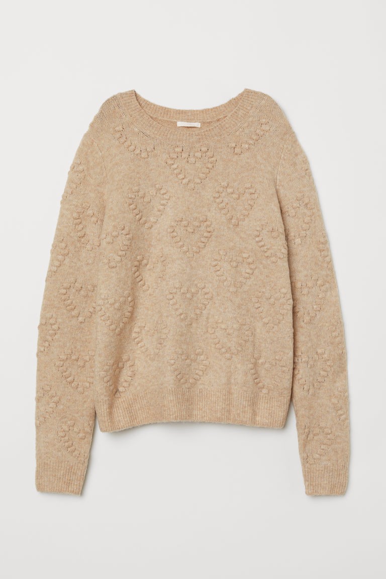 H & M - Pattern-knit Sweater - Beige | H&M (US + CA)