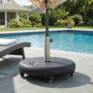 Hayward 88 lbs. Round Outdoor Patio Umbrella Base In Black | The Home Depot