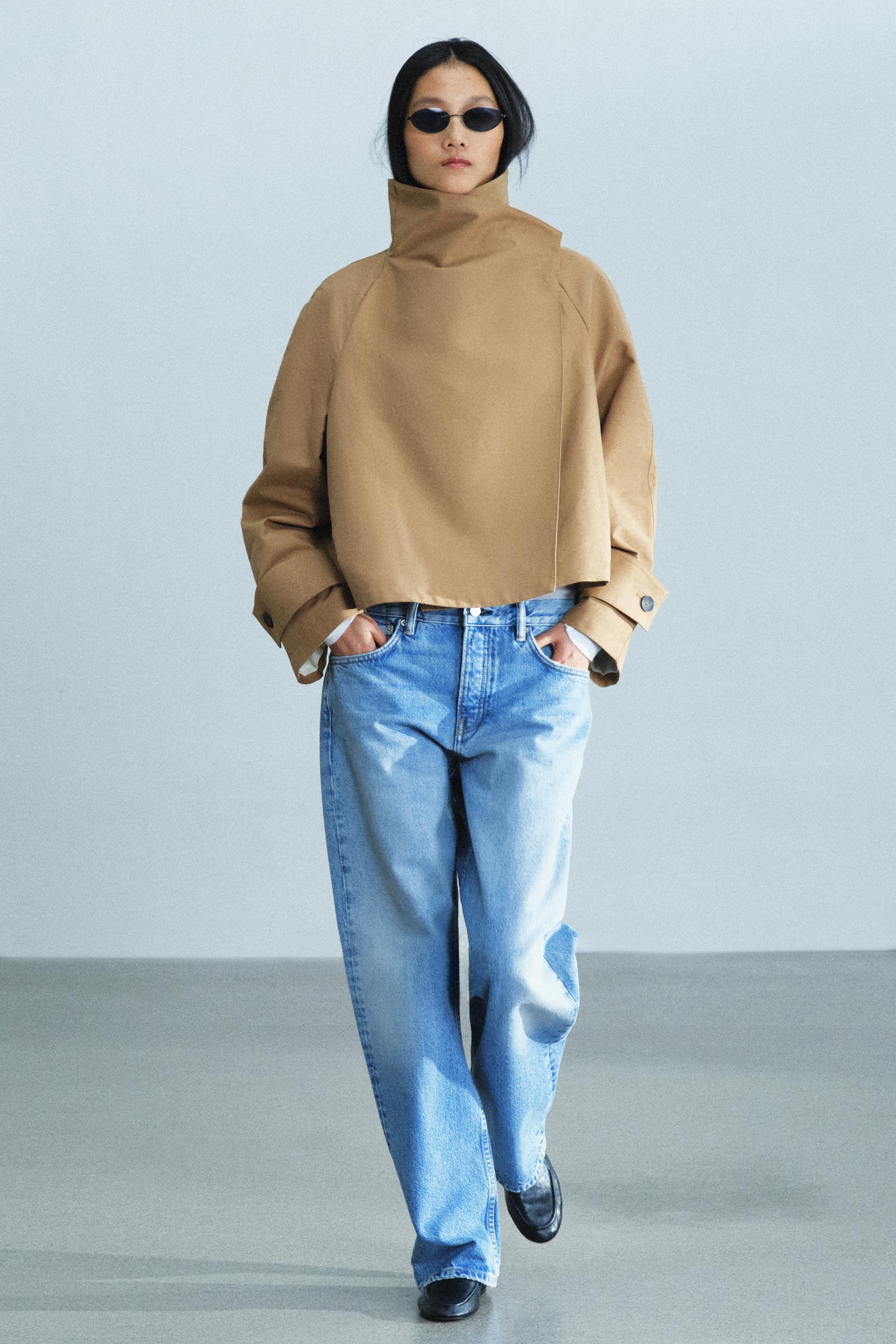 ZW COLLECTION SHORT HIGH-COLLAR TRENCH COAT | Zara US