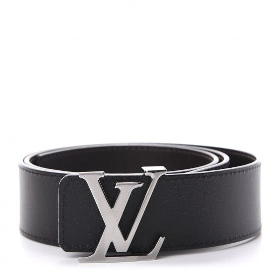 LOUIS VUITTON Monogram Calfskin 40mm LV Initiales Reversible Belt 85 34 Black | Fashionphile