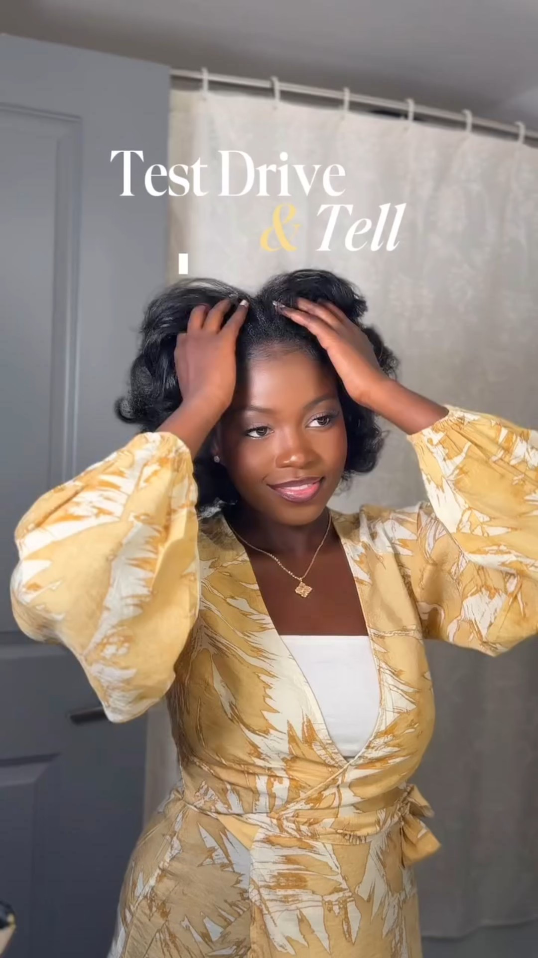 let’s do a blowout / length check with the *new* @camillerosenaturals Temp Tamer! grwm for my former student’s graduation 💛🎓 find it at @ultabeauty 

#camillerosepartner #type4hair
