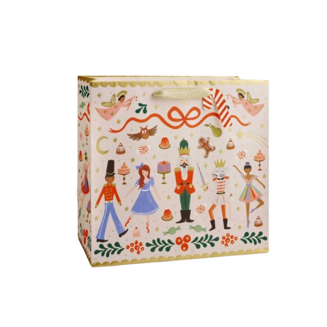 Nutcracker Sweets Lg Gift Bag | Pink Antlers