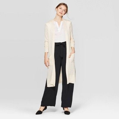 Women's Ribbed Cuff Long Sleeve Dust Cardigan - A New Day™ | Target