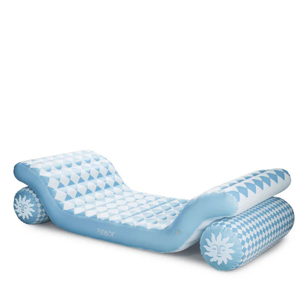 Dual Chaise Lounger Float Blue Sol, 8 FT Long | FUNBOY
