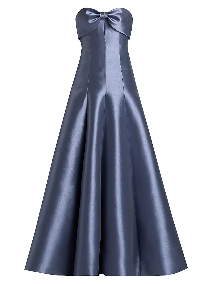 Women's Satin Strapless Gown - Slate - Size 4 | Saks Fifth Avenue