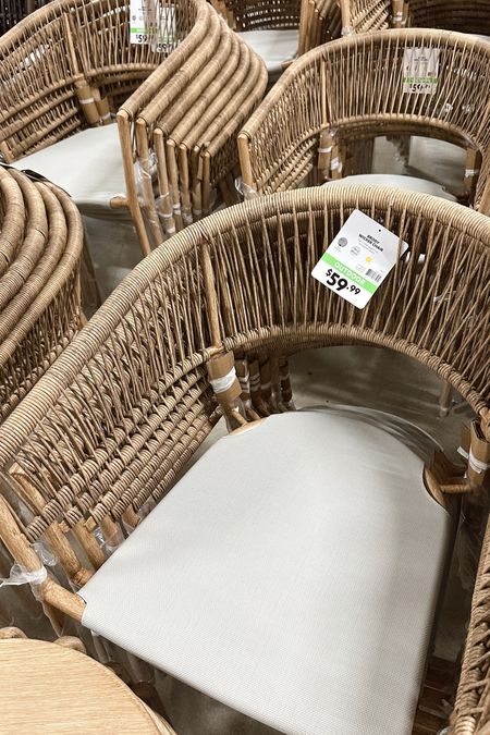 Stopped by At Home and fell in LOVE with these dreamy outdoor chairs 🤤 can you believe they’re under $60?! 

#outdoorchair #patio #outdoordining #patiochairs #outdoordecor #beachhouse #homedecor #wicker #rattan #coastal 

#LTKSeasonal #LTKfindsunder100 #LTKhome