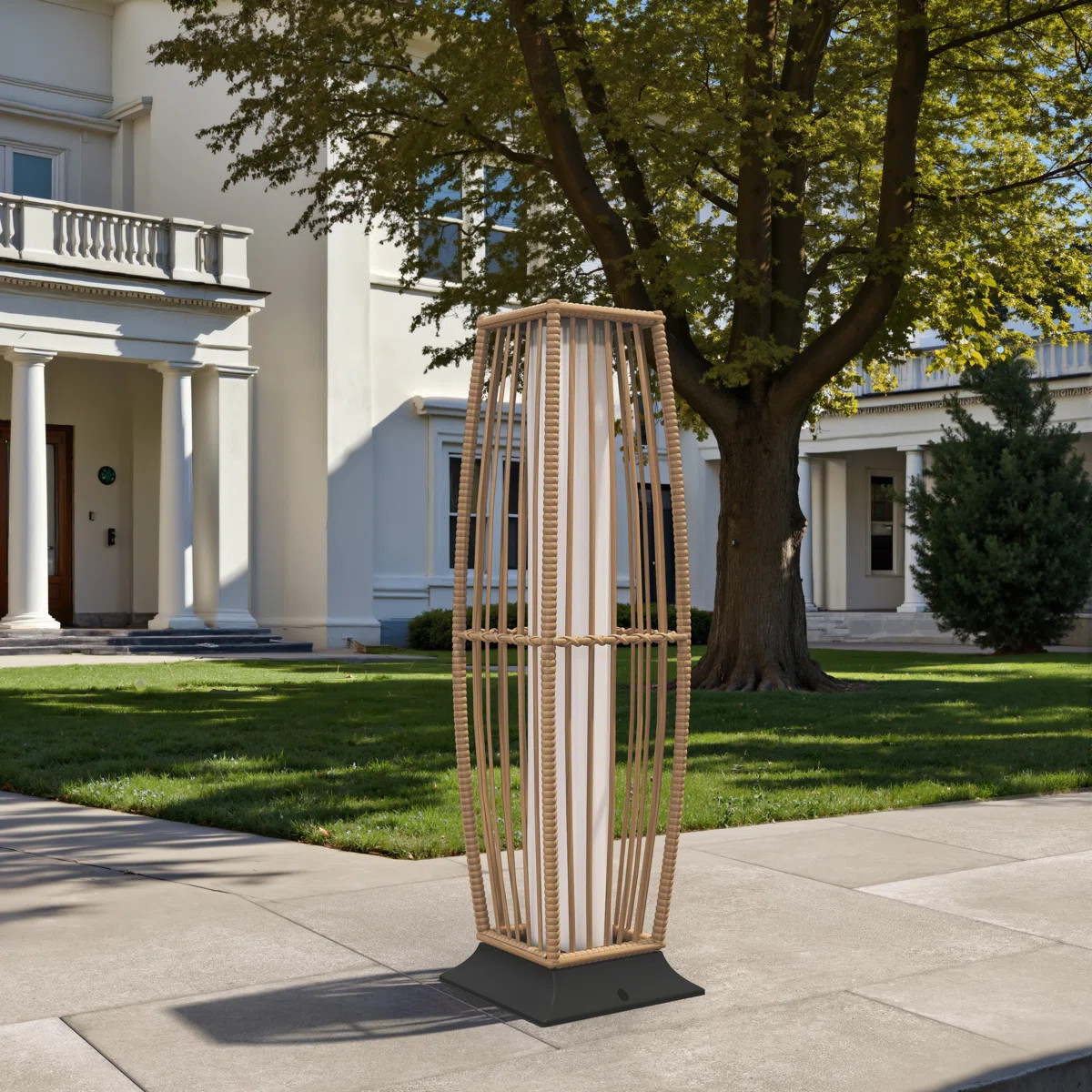 30.71\u201d Solar Integrated Led Outdoor Floor Lamp | Wayfair North America
