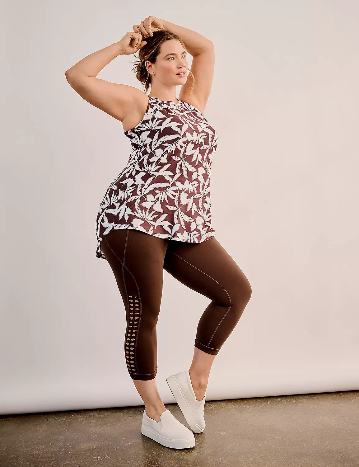 LIVI Crew-Neck V-Back Recycled LIVI Soft Tank | LaneBryant | Lane Bryant (US)