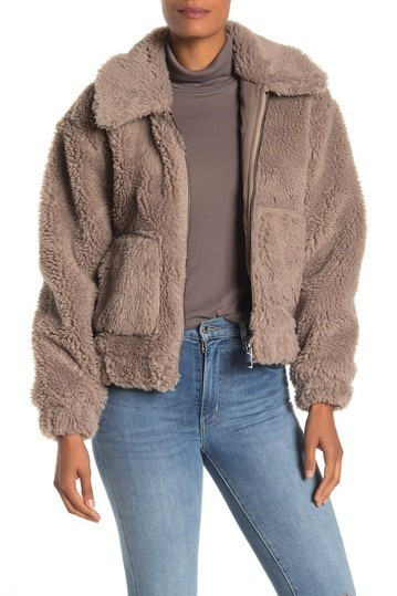 AVEC LES FILLES | Faux Fur Cropped Bomber Jacket | Nordstrom Rack | Nordstrom Rack