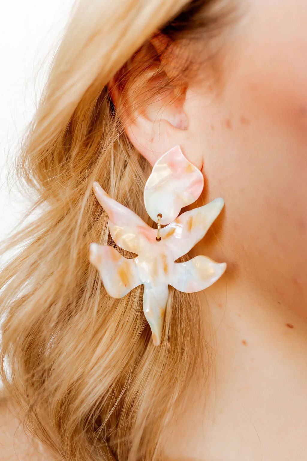 Flora Statement Earrings - Rainbow Sherbert - Shop LINNY CO | LINNY CO LLC