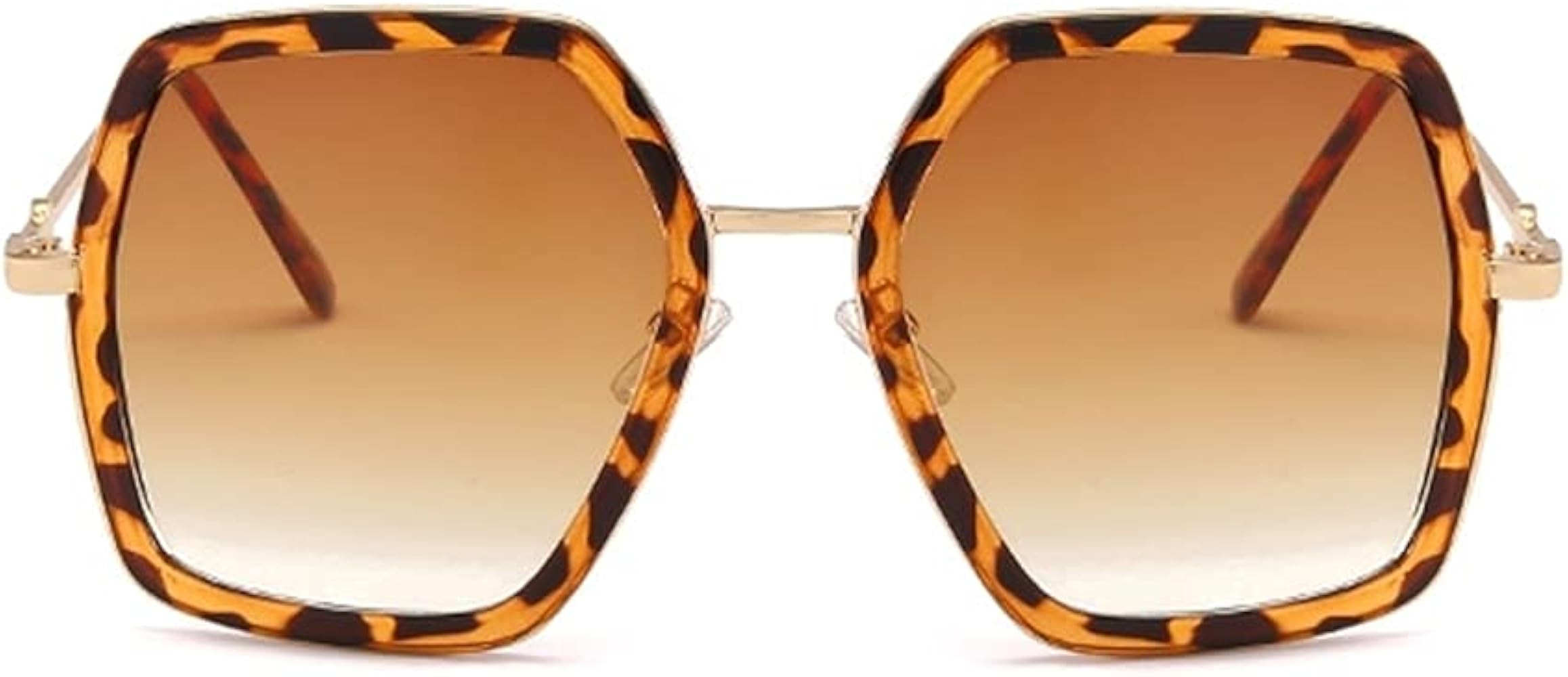 iKANOO Oversized Square Sunglasses for Women Hexagon Inspired Designer Style Shades | Amazon (US)