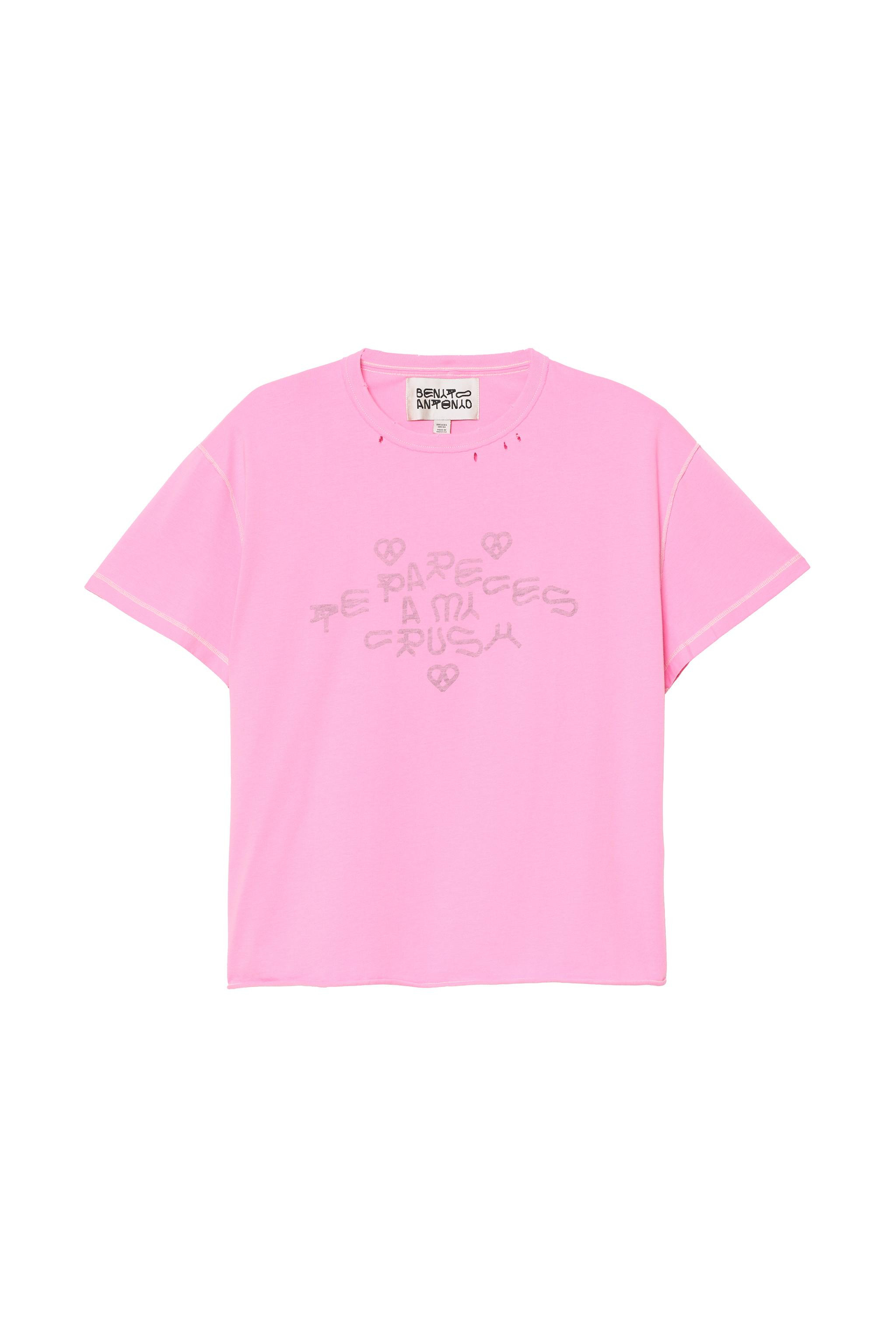WASHED CRUSH TEXT INSIDE-OUT EFFECT T-SHIRT | Zara US