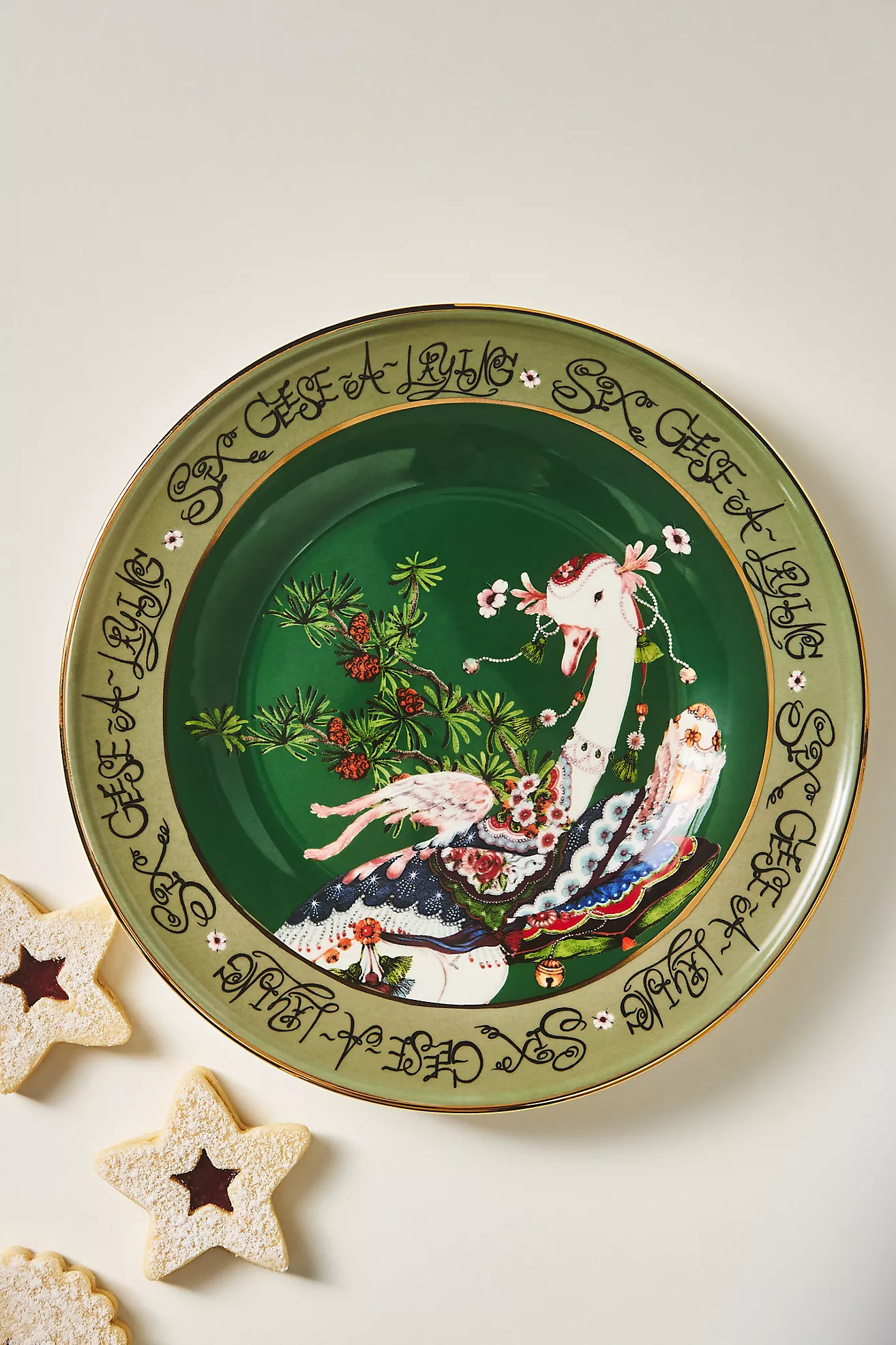 Phannapast Taychamaythakool x Anthropologie Twelve Days of Christmas Stoneware Dessert Plate | Anthropologie (US)