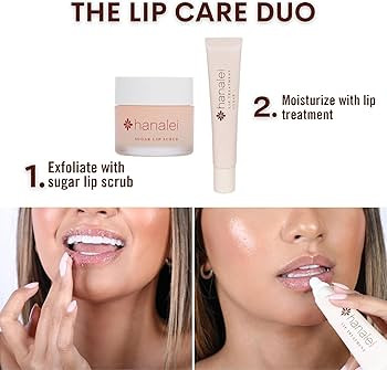 Hanalei Lip Care Products Set Duo – Sugar Lip Scrub & Kukui Oil Lip Treatment for Dry, Cracked,... | Amazon (US)