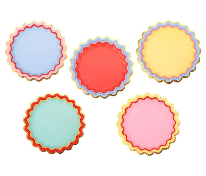 Rainbow Ric Rac Assorted Dessert Plate | Packed Party | Packed Party
