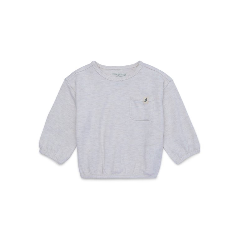 easy-peasy Baby Long Sleeve Hacci Pocket Sweatshirt, Sizes 0-24 Months - Walmart.com | Walmart (US)