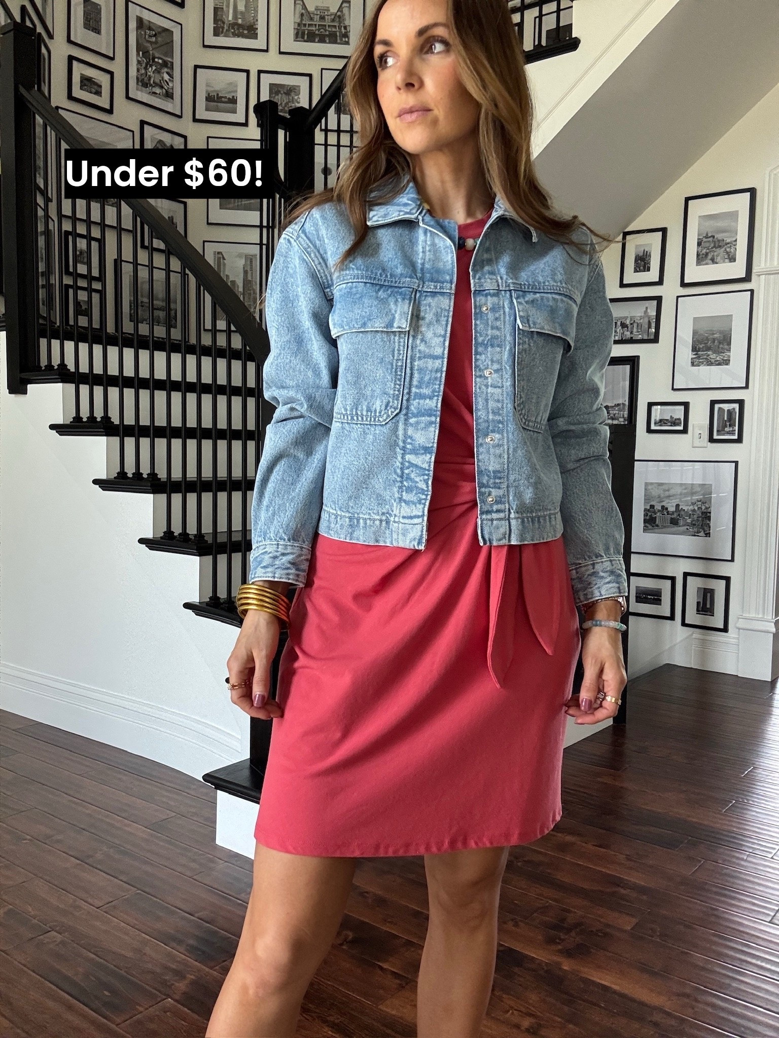 @Target cropped Jean jacket (wearing a small)  is quickly a new favorite! Paired with this great dress for summer (wearing a medium) 

#LTKootd