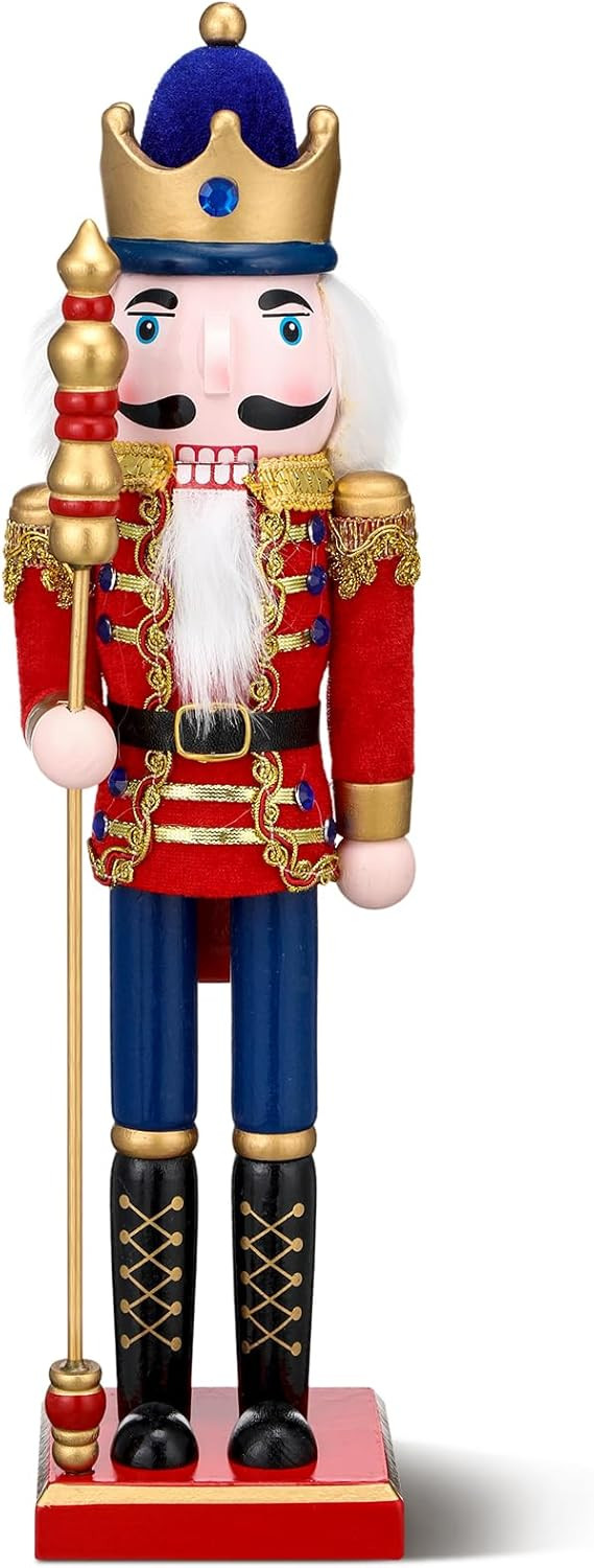 Karenhi Christmas Wooden Nutcracker 15 Inch Traditional Christmas Nutcracker Decor Festive Christ... | Amazon (US)