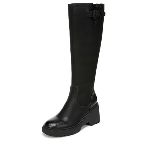 Naturalizer SOUL Women's Cache Fashion Boot Black Faux Leather 12 M | Amazon (US)