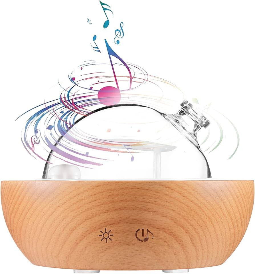 Kakoda Glass Essential Oil Diffuser,Real Wood Base,Bluetooth Speaker,2023 Upgrade Aromatherapy Di... | Amazon (US)