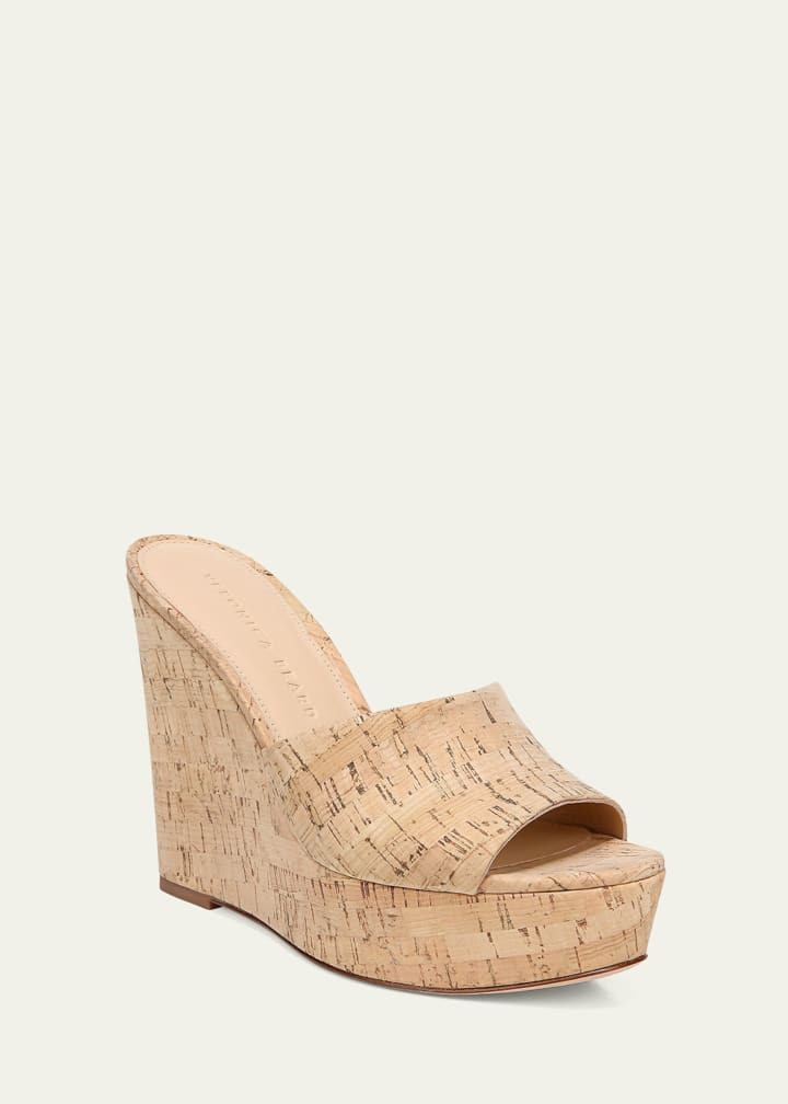 Veronica Beard Dali Cork Platform Wedge Sandals | Bergdorf Goodman