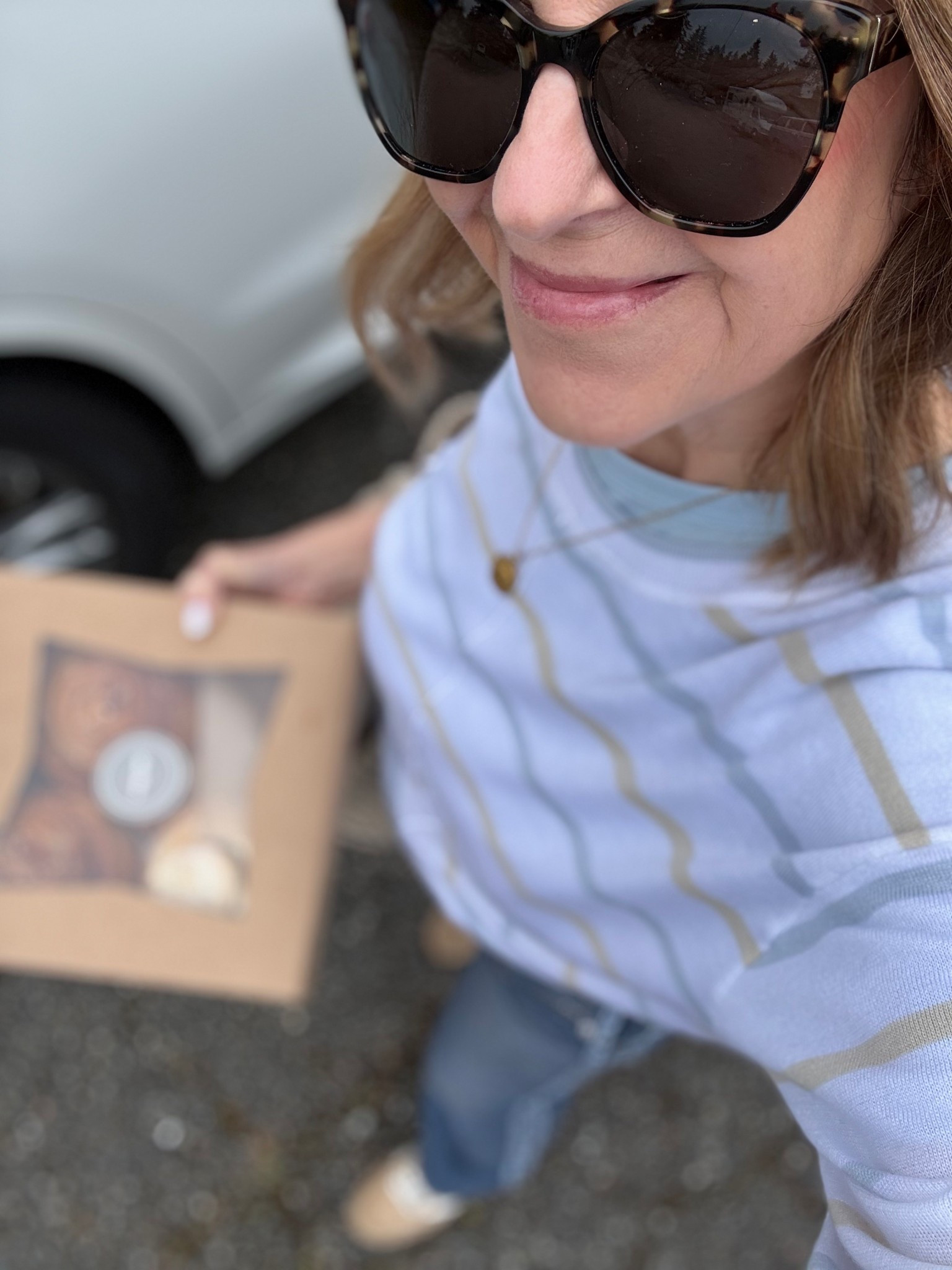 OOTD watching my grandtwins. 

Rag & Bone Miramar - runs big 
Rag & Bone t-shirt - runs tts. Wearing Xs.
Splendid sweater -relaxed and runs big.  I'm wearing a size XS. 
Vince Shoes run tts. 
Glasses -Warby Parker 


#LTKOver40 #LTKootd #LTKSeasonal