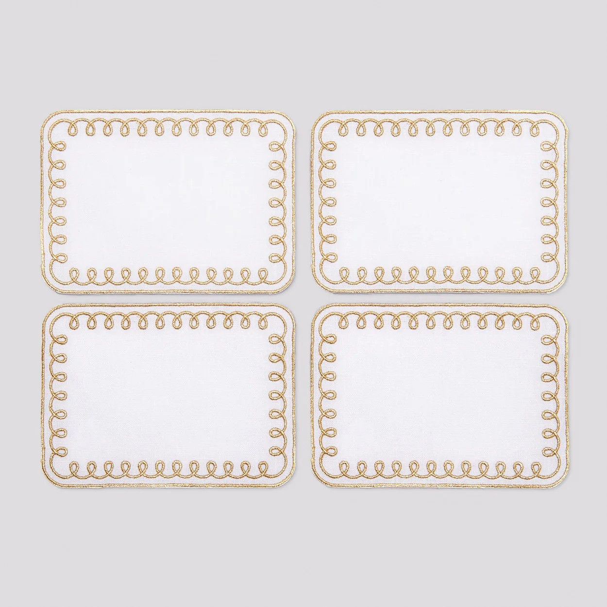 Golden Loopy Cocktail Napkins | Dear Annabelle