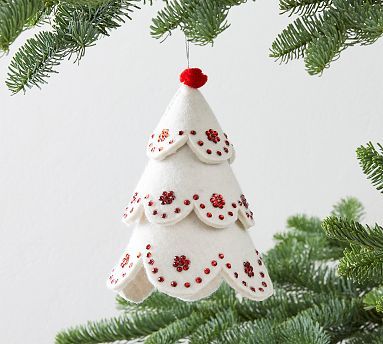 Handcrafted Felt Christmas Tree Ornament | Pottery Barn (US)