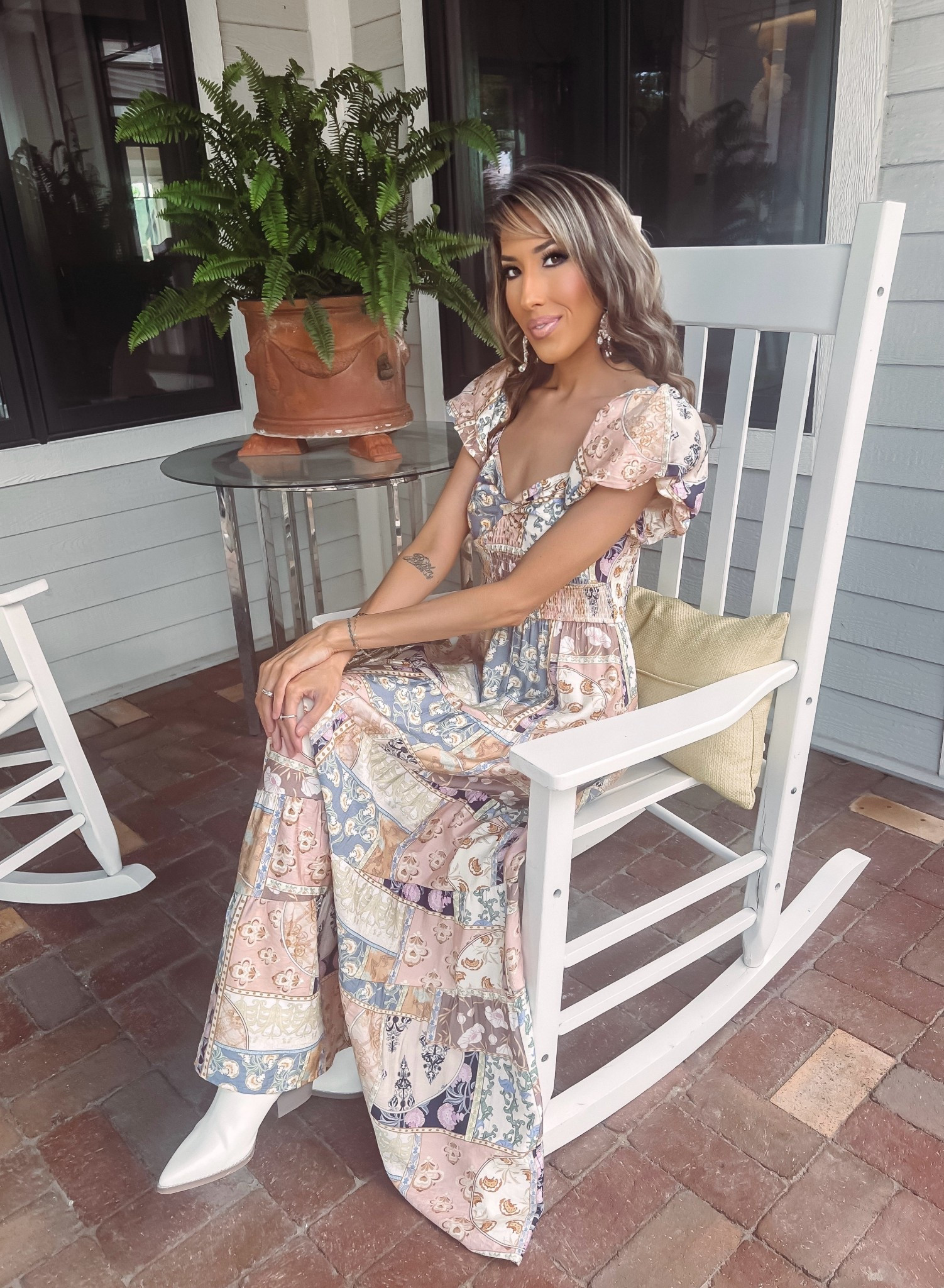 VICI  patchwork maxi dress. Love the print and colors! I’m wearing a size XS
Use my code: BRIANNAJ30

#LTKMothersDay #LTKootd #LTKSaleAlert