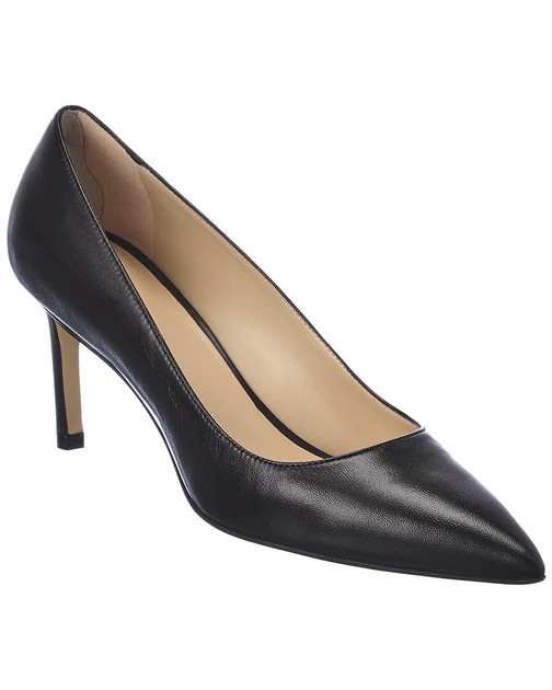 Stuart Weitzman Leigh 75 Leather Pump | Shop Premium Outlets